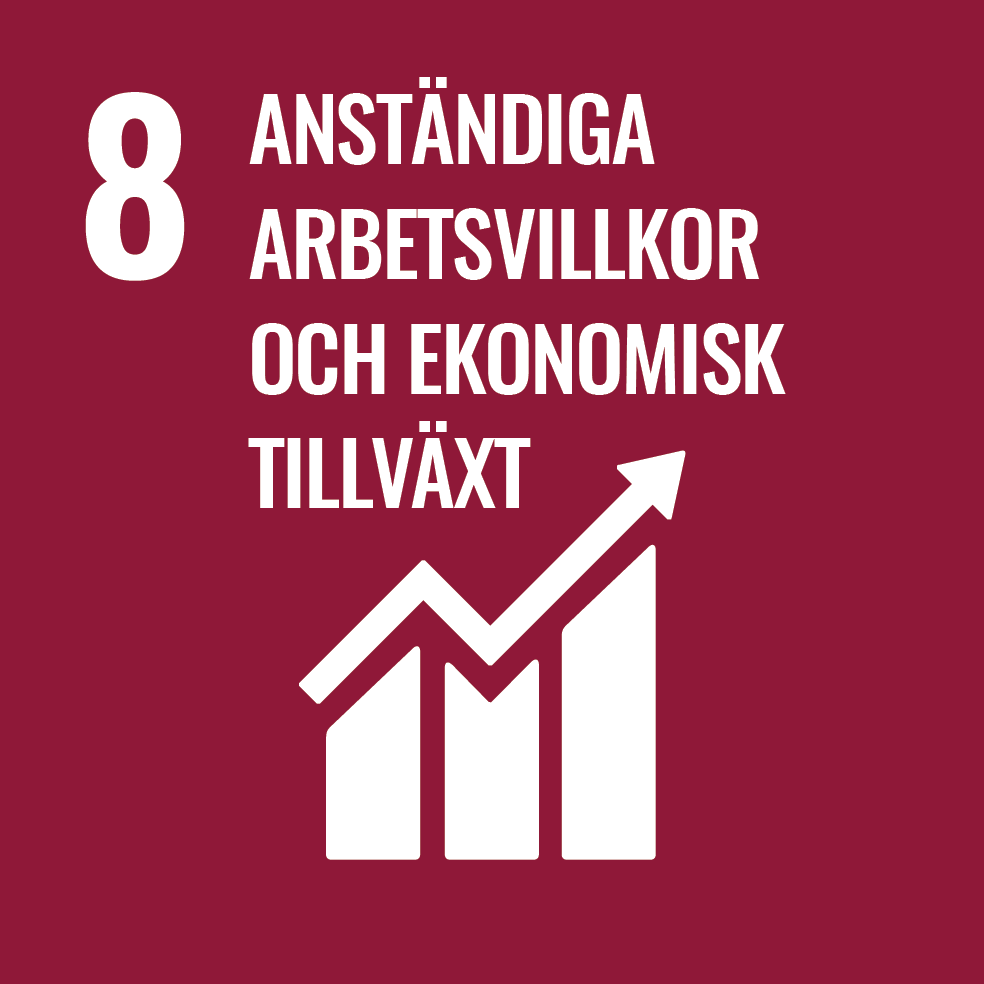 SDG 8: Anständiga arbetsvillkor och ekonomisk tillväxt