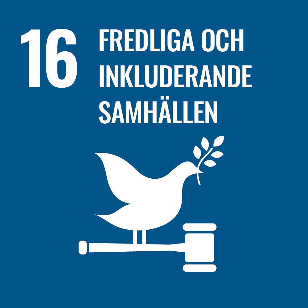 SDG 16: Fredliga och inkluderande samhällen