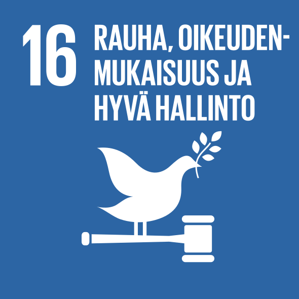 SDG-tavoite 16: Rauhaa ja oikeudenmukaisuutta